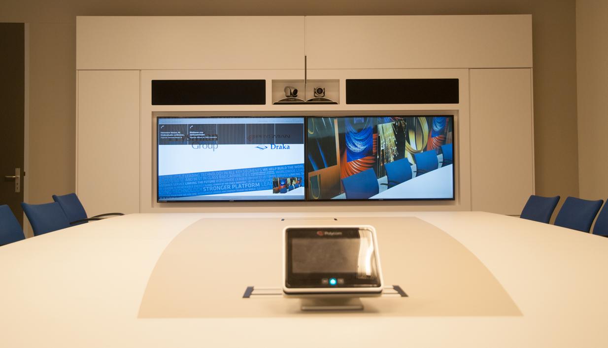 BIS boardroom met Polycom videoconference oplossing